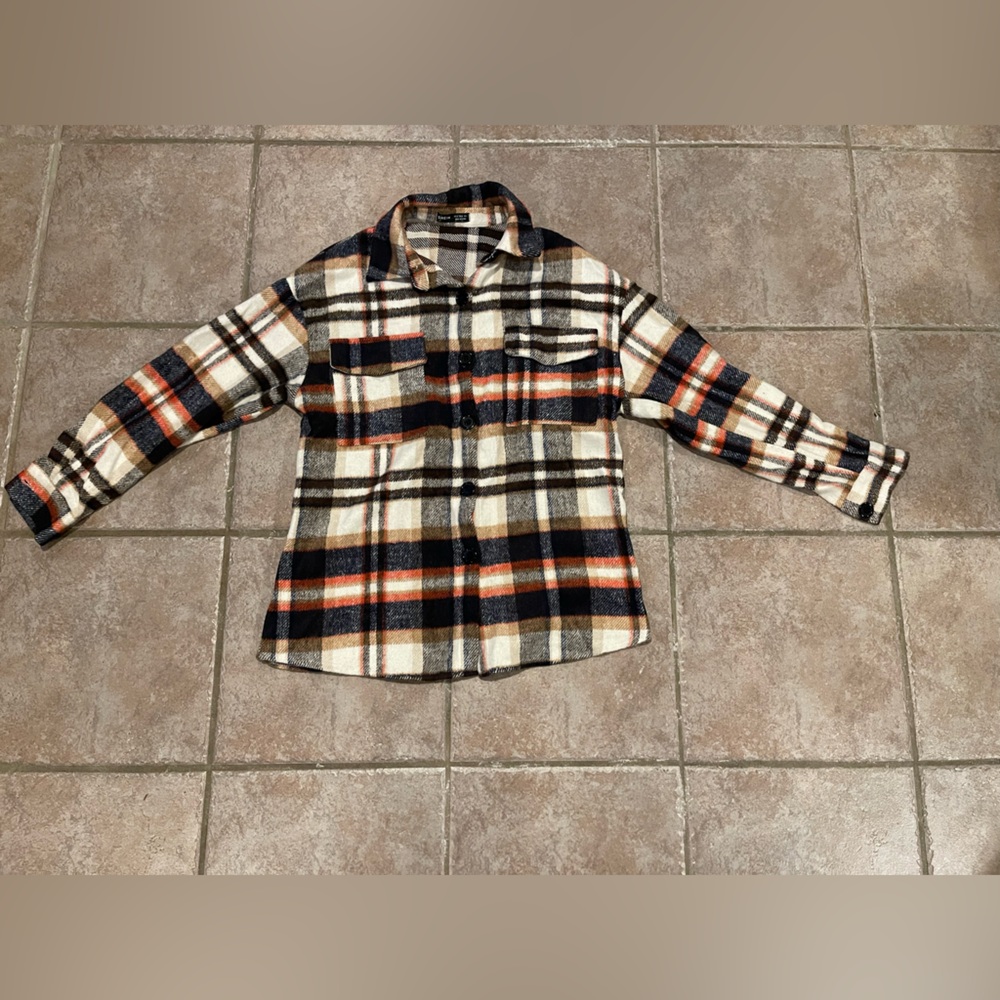 SHEIN Multicolor Plaid Jacket